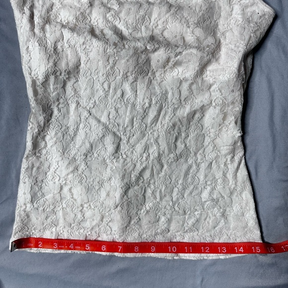 Express White Attached Bra Lace Camisole - Picture 7 of 8